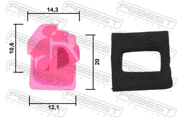 FEBEST 88570-193 Clip, trim/protection strip