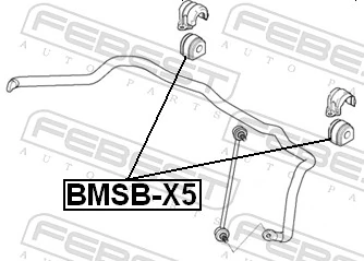 Mounting, stabiliser bar BMSB-X5