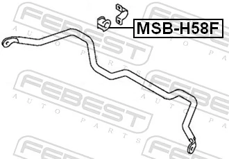 FEBEST MSB-H58F Mounting, stabiliser bar