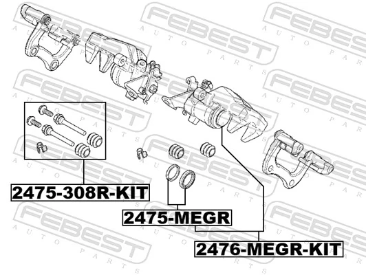 Repair Kit, brake caliper 2475-MEGR