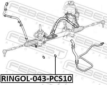 FEBEST RINGOL-043-PCS10 Shaft Seal, power steering pump