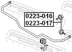 FEBEST 0223-017 Link/Coupling Rod, stabiliser bar