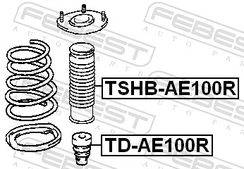 Protective Cap/Bellow, shock absorber TSHB-AE100R