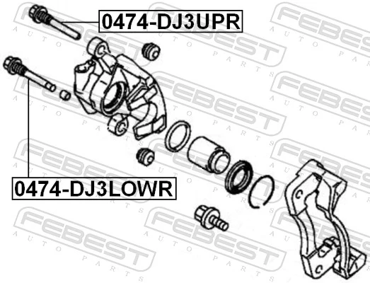 Guide Bolt, brake caliper 0474-DJ3LOWR