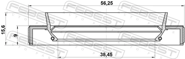 FEBEST 95HBY-40560916R Shaft Seal, drive shaft