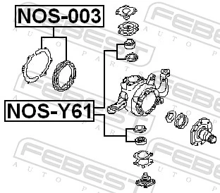 FEBEST NOS-003 Repair Kit, steering knuckle