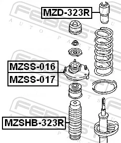 Suspension Strut Support Mount MZSS-016