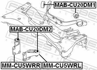 Mounting, differential MM-CU5WRR