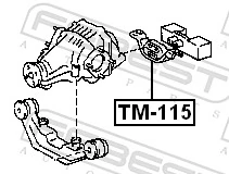 FEBEST TM-115 Mounting, differential