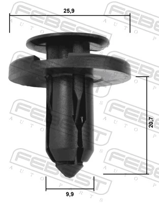 FEBEST 88570-104 Clip, trim/protection strip