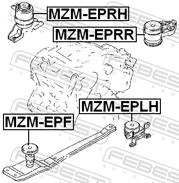 Mounting, engine MZM-EPRH
