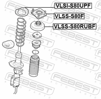 Suspension Strut Support Mount VLSS-S80RUBF