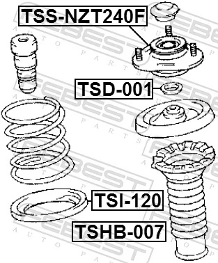 FEBEST TSS-NZT240F Suspension Strut Support Mount