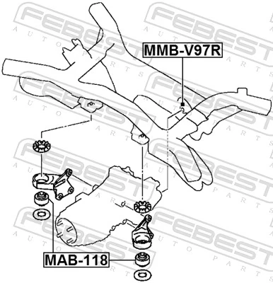 FEBEST MAB-118 Mounting, differential
