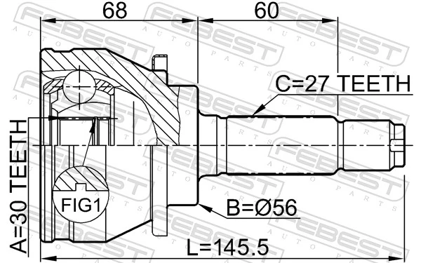 FEBEST 0810-008 Joint Kit, drive shaft