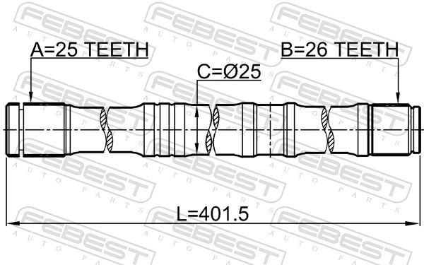 Drive Shaft 0112-AZT250LH