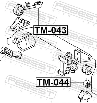 FEBEST TM-043 Mounting, engine