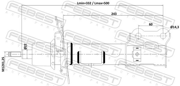 Shock Absorber 12110-014FR