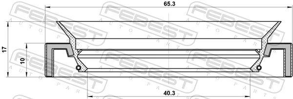 FEBEST 95HAY-42651017L Shaft Seal, drive shaft