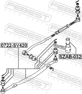 FEBEST SZAB-032 Bush, steering control arm