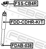 Protective Cap/Bellow, shock absorber FDD-CDHR-KIT
