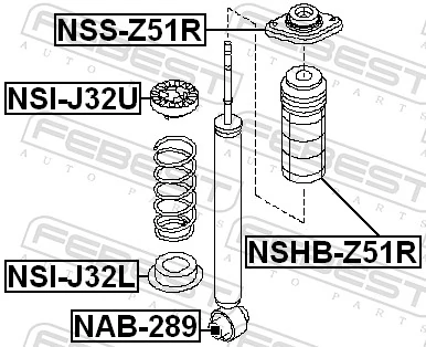 FEBEST NSHB-Z51R Protective Cap/Bellow, shock absorber