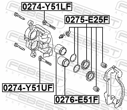 Repair Kit, brake caliper 0275-E25F