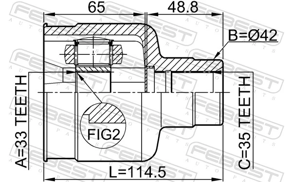 Joint Kit, drive shaft 2111-GERH