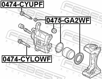 FEBEST 0475-GA2WF Repair Kit, brake caliper