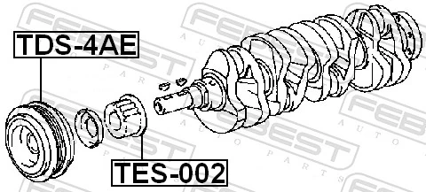 Belt Pulley, crankshaft TDS-4AE