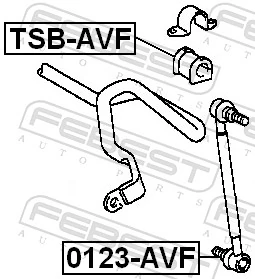 Link/Coupling Rod, stabiliser bar 0123-AVF