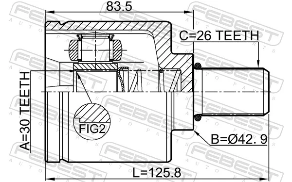 Joint Kit, drive shaft 0211-G15RAATLH
