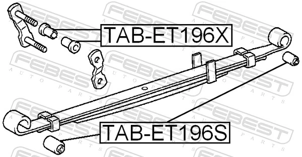 Bushing, leaf spring TAB-ET196S