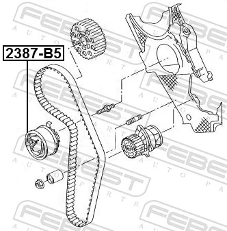 Tensioner Pulley, timing belt 2387-B5