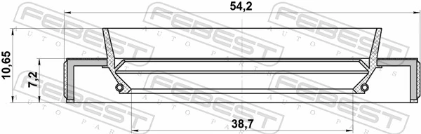 FEBEST 95HBY-40540711R Shaft Seal, drive shaft