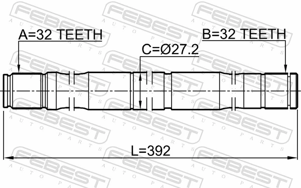 FEBEST 2012-SEBLH Drive Shaft