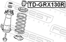 FEBEST TD-GRX130R Rubber Buffer, suspension