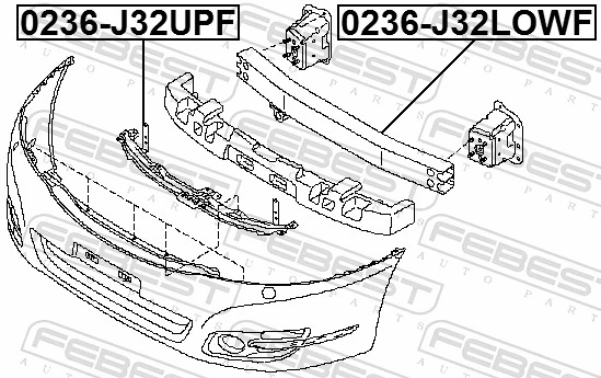 FEBEST 0236-J32UPF Radiator Support
