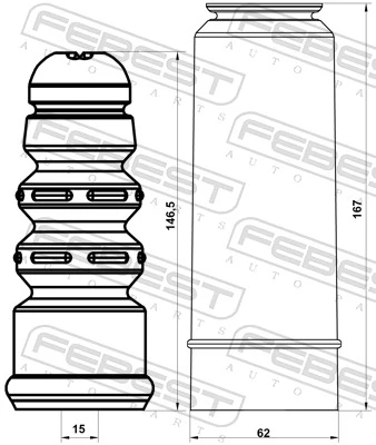 Dust Cover Kit, shock absorber ADSHB-A4IIIR-KIT