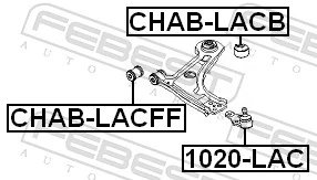 Mounting, control/trailing arm CHAB-LACFF
