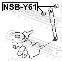 Spacer Bush, shock absorber NSB-Y61