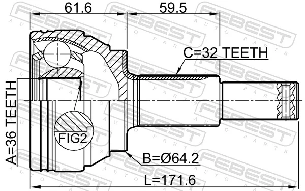 FEBEST 0210-Y51R Joint Kit, drive shaft