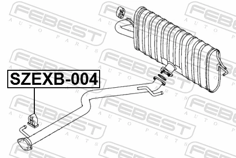 Mounting Kit, exhaust system SZEXB-004