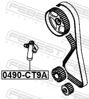 Tensioner, timing belt 0490-CT9A