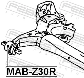 FEBEST MAB-Z30R Bushing, axle beam