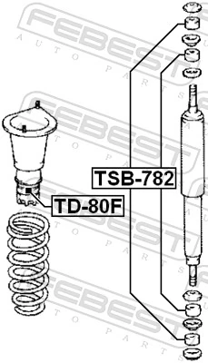 FEBEST TD-80F Rubber Buffer, suspension