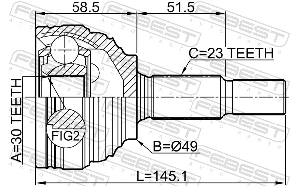 Joint Kit, drive shaft 0210-G15RA
