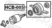 FEBEST HCB-005 Bearing, propshaft centre bearing
