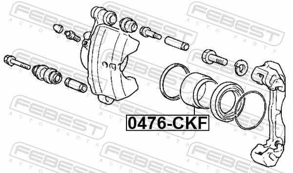 Piston, brake caliper 0476-CKF