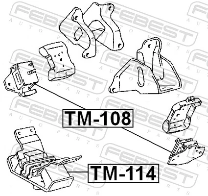 FEBEST TM-114 Mounting, engine